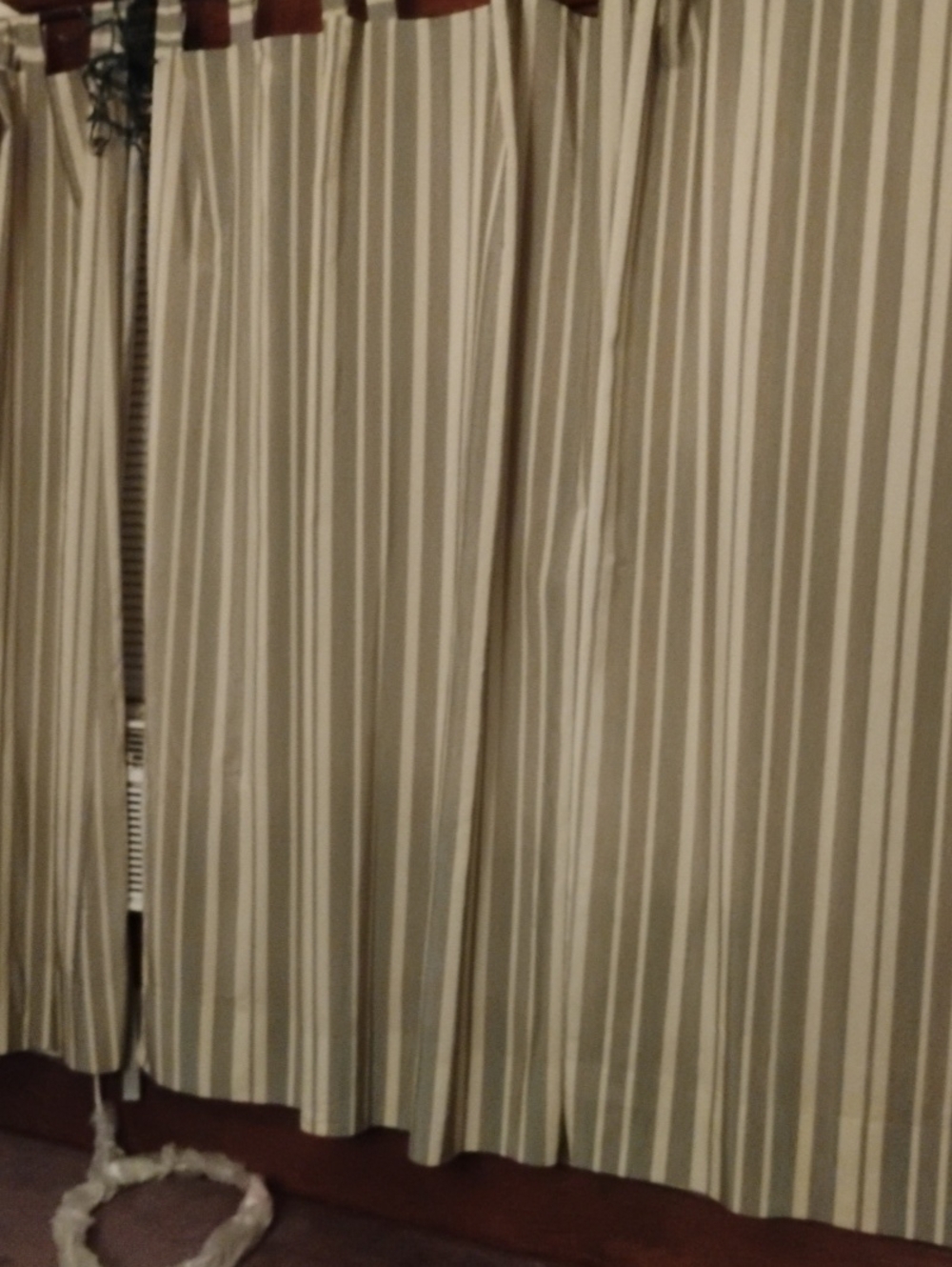 Neutral Stripe Window Curtains - Home Accents